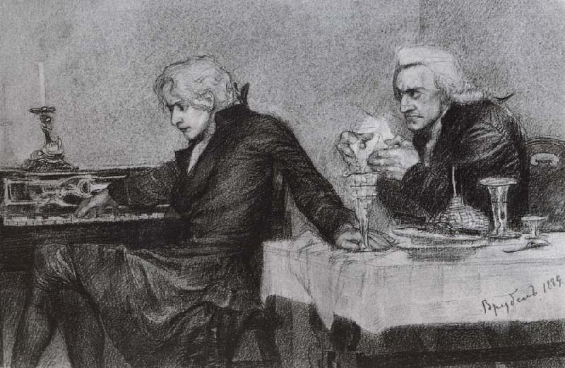 Mikhail Vrubel Salieri Pouring Poison Into Mozart's Glass